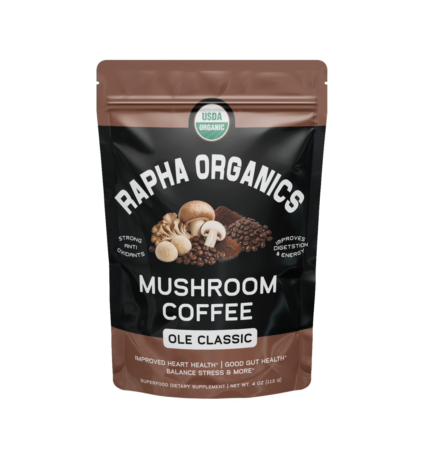 Rapha Organics Mushroom Energy Coffee